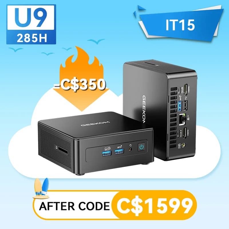 ✨NEW ARRIVAL✨GEEKOM IT15 AI Mini PC Intel® Core™ Ultra 9 285H