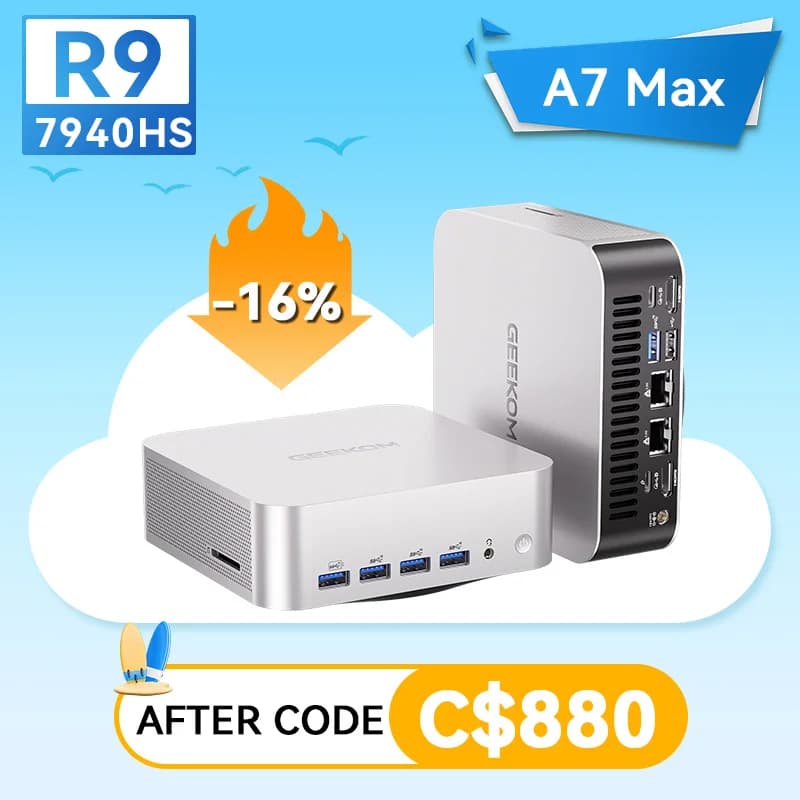 GEEKOM A7 Max Mini PC AMD Ryzen™ 9 7940HS