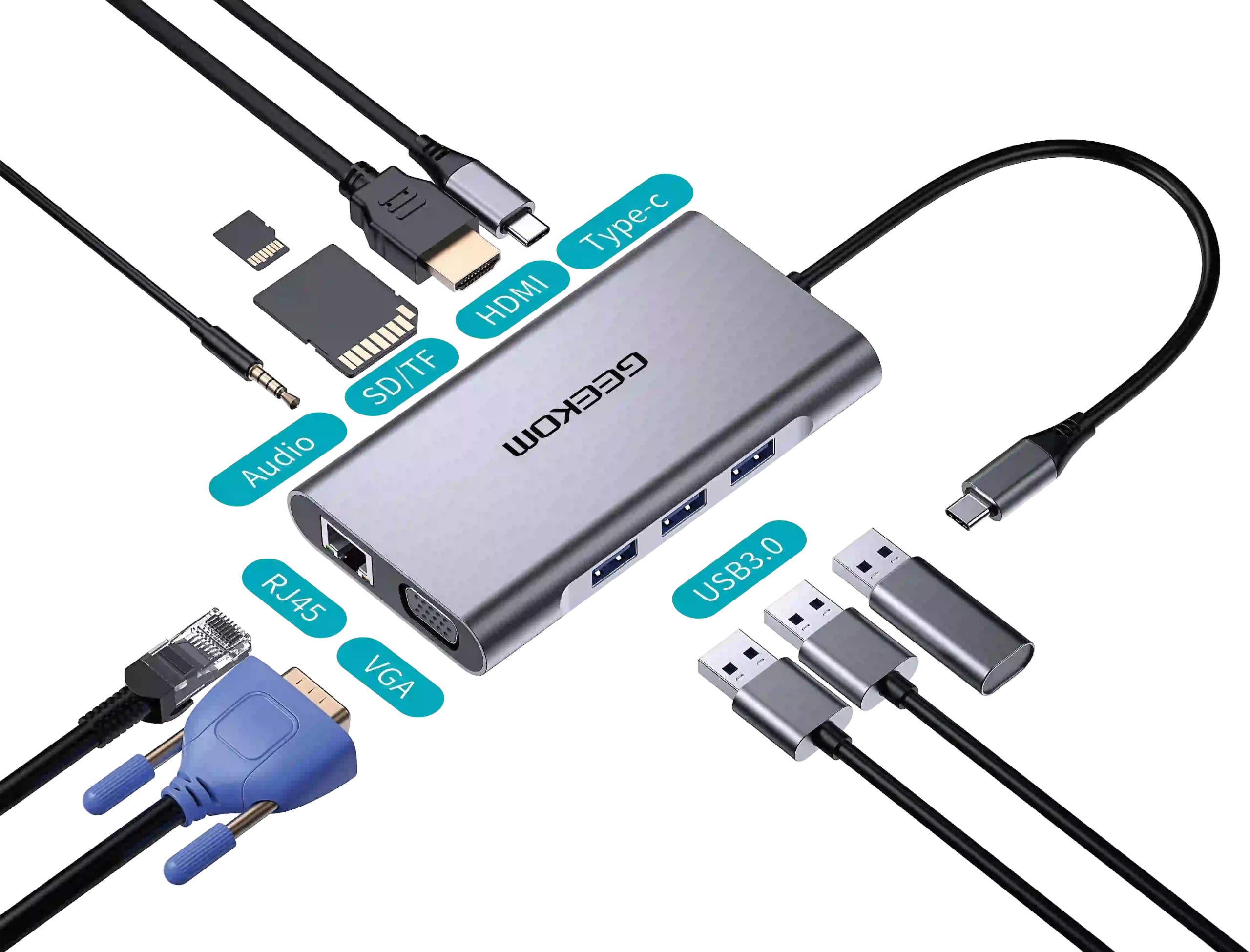 GEEKOM 10-in-1 USB C Hub alternate image