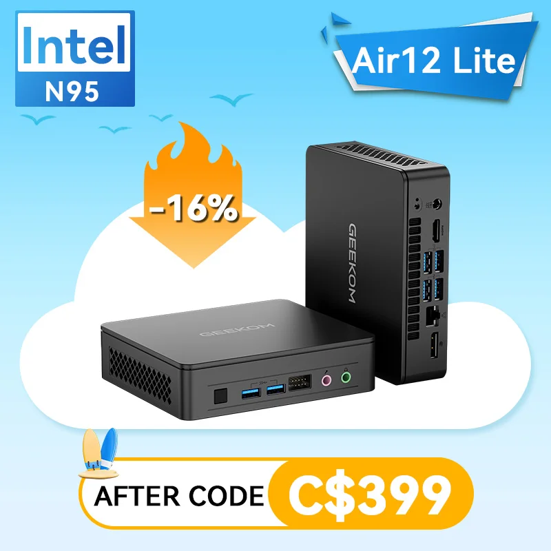 GEEKOM Air12 Lite Mini PC – 12th Gen Intel® Processor N95 image
