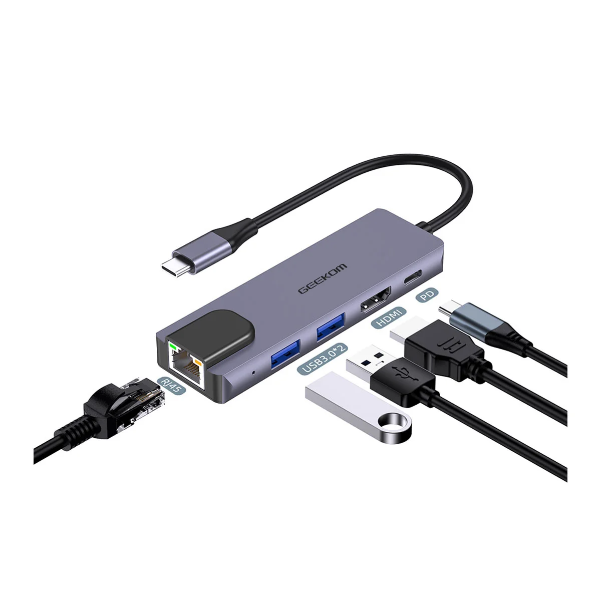 GEEKOM 5-in-1 USB C Hub alternate image
