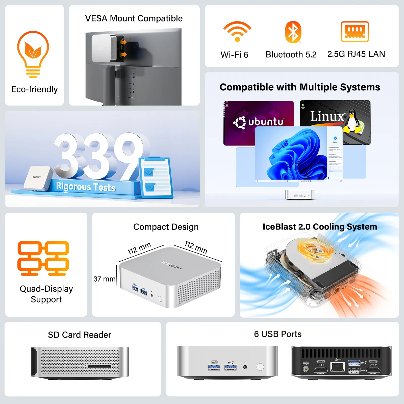GEEKOM A5 Pro Mini PC AMD Ryzen™5 7430U alternate image